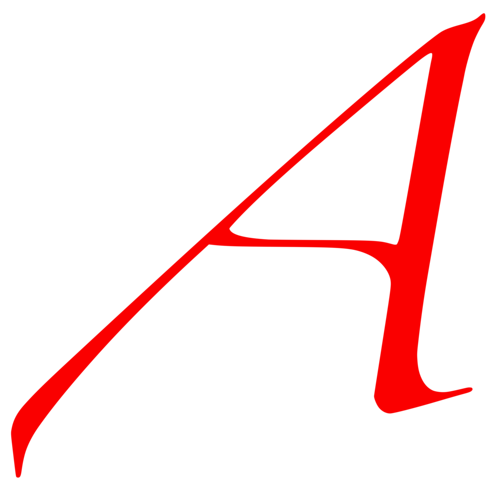 A capital red A slanted to the right, invoking the Nathaniel Hawthorne story The Scarlet Letter, became a symbol for the Out Campaign, a movement in support of atheism in the Unted States.